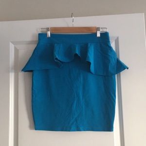 Peplum mini skirt